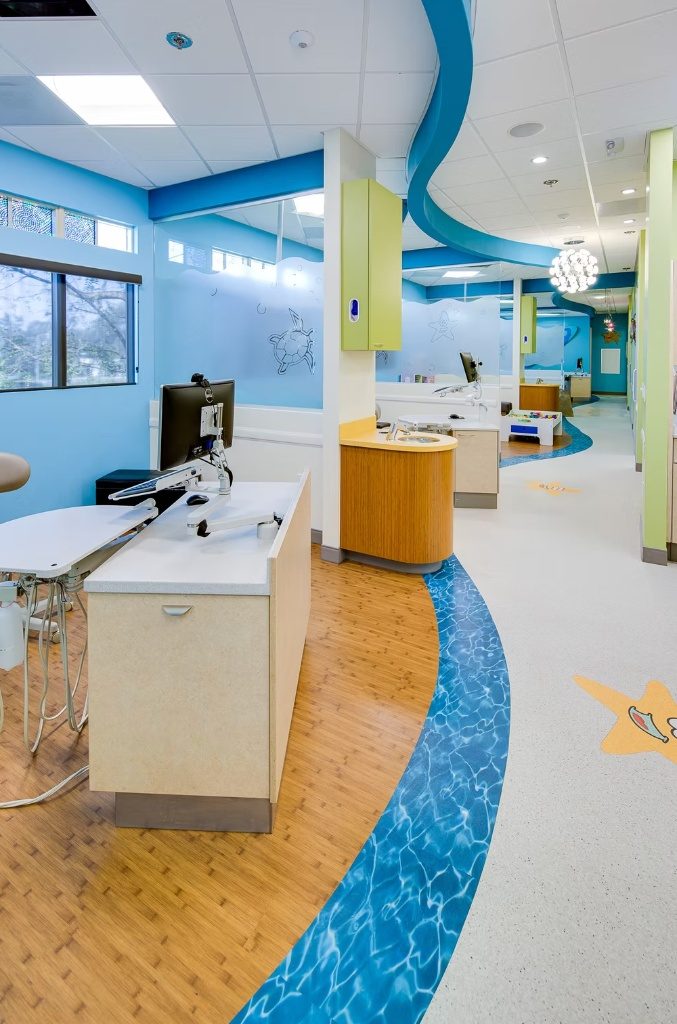 A treatment room at CarlsbaDDS Pediatric Smiles